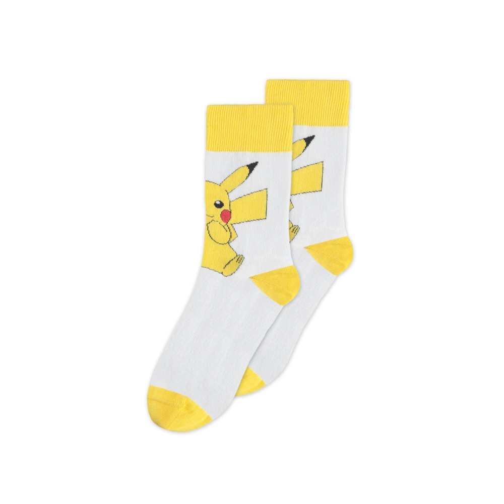 Pokémon - Novelty Chaussettes - Blanc/Jaune